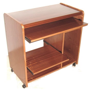 Mesa PC 90×50 Linea Mira X – Enchapada Madera – c/2 bandejas